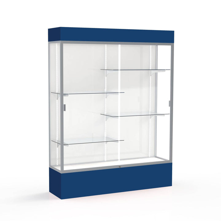 Spirit Display Case 60"L x 72"H x 16"D with Light Cornice