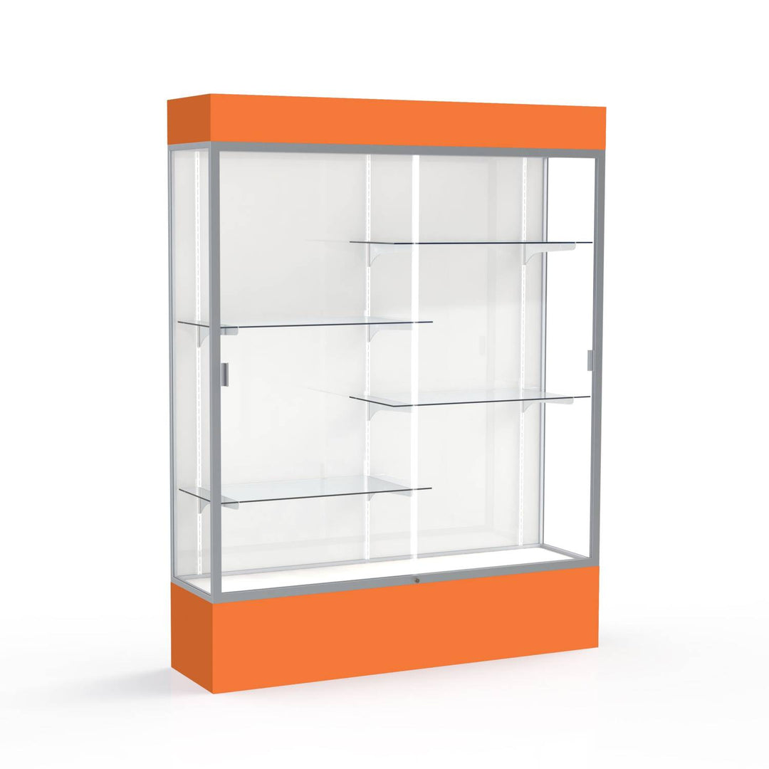 Spirit Display Case 60"L x 72"H x 16"D with Light Cornice