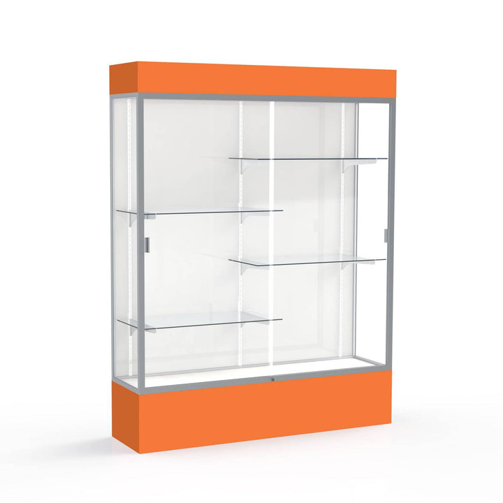 Spirit Display Case 60"L x 72"H x 16"D with Light Cornice