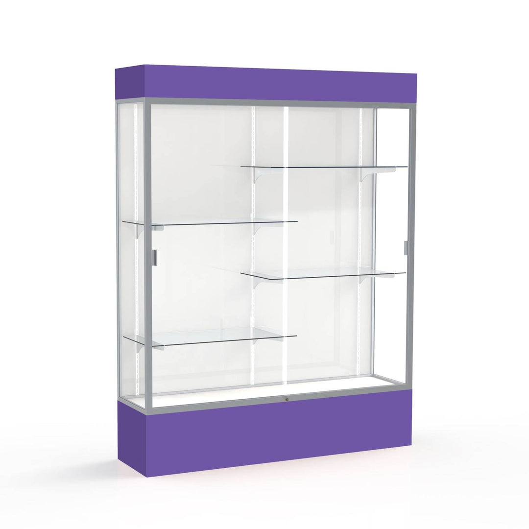 Spirit Display Case 60"L x 72"H x 16"D with Light Cornice