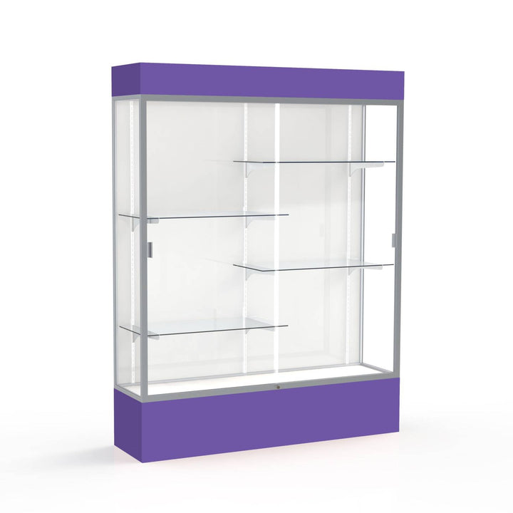 Spirit Display Case 60"L x 72"H x 16"D with Light Cornice