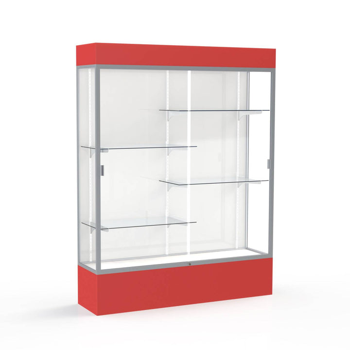Spirit Display Case 60"L x 72"H x 16"D with Light Cornice