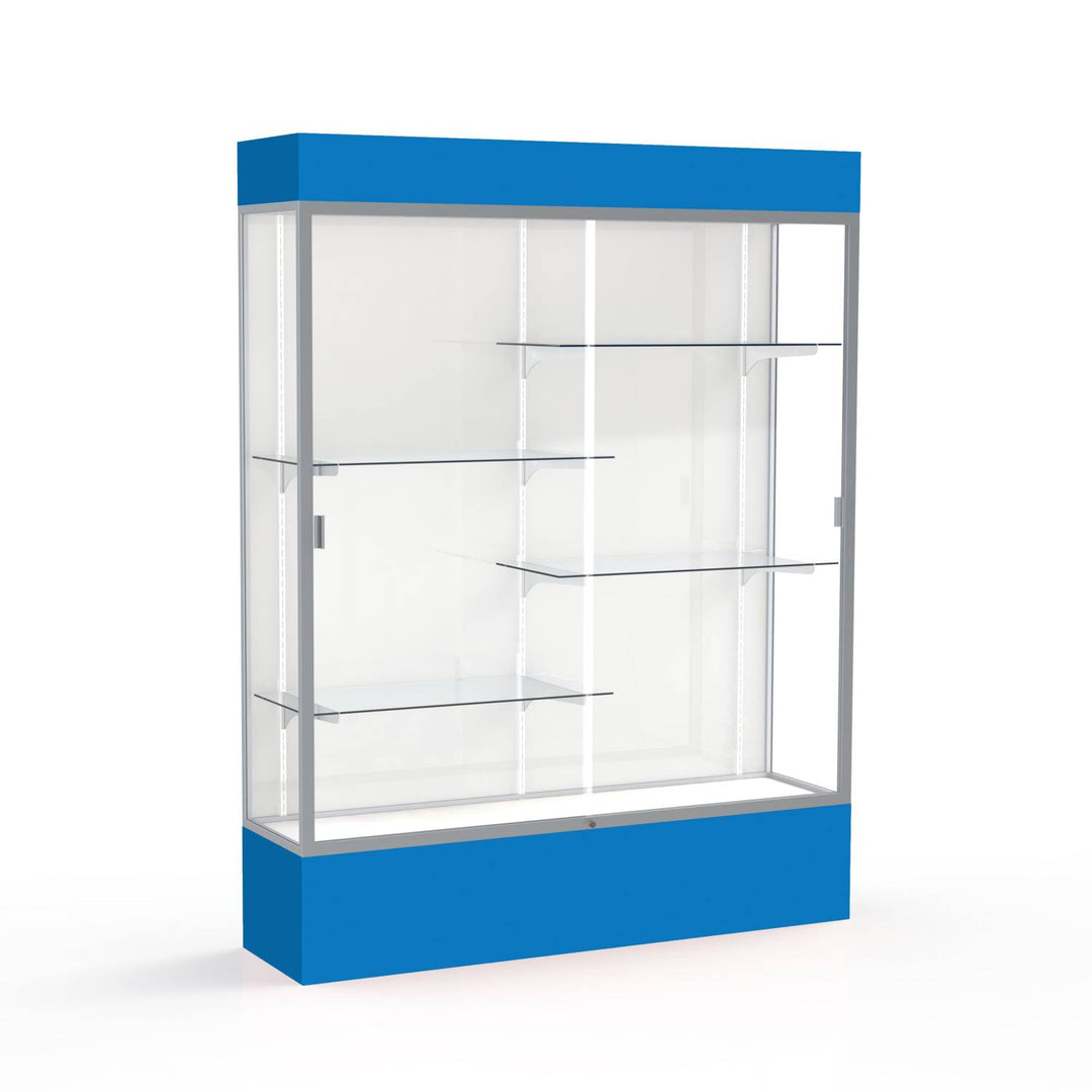 Spirit Display Case 60"L x 72"H x 16"D with Light Cornice