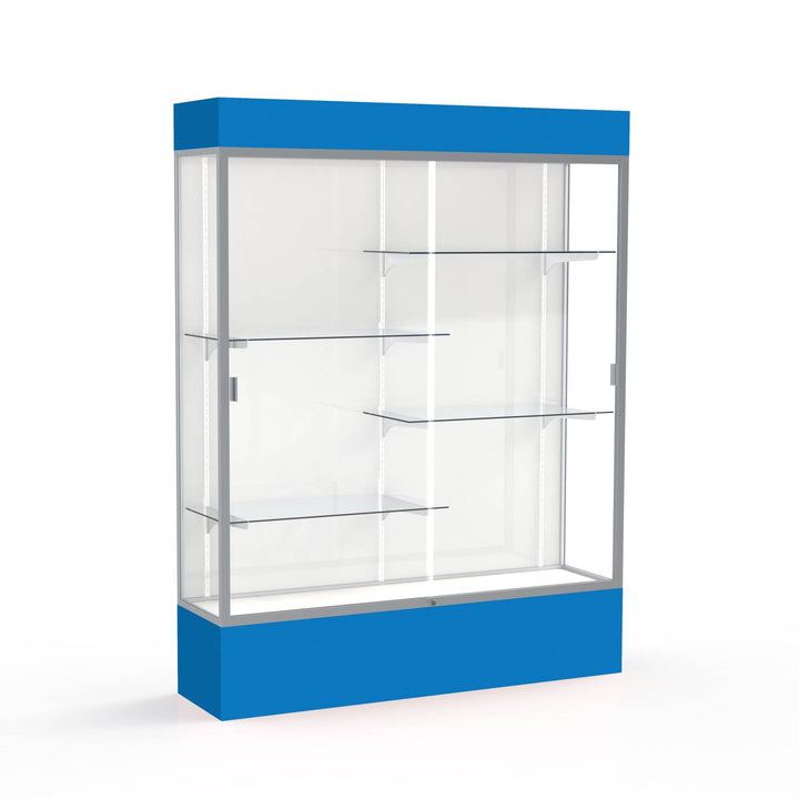Spirit Display Case 60"L x 72"H x 16"D with Light Cornice