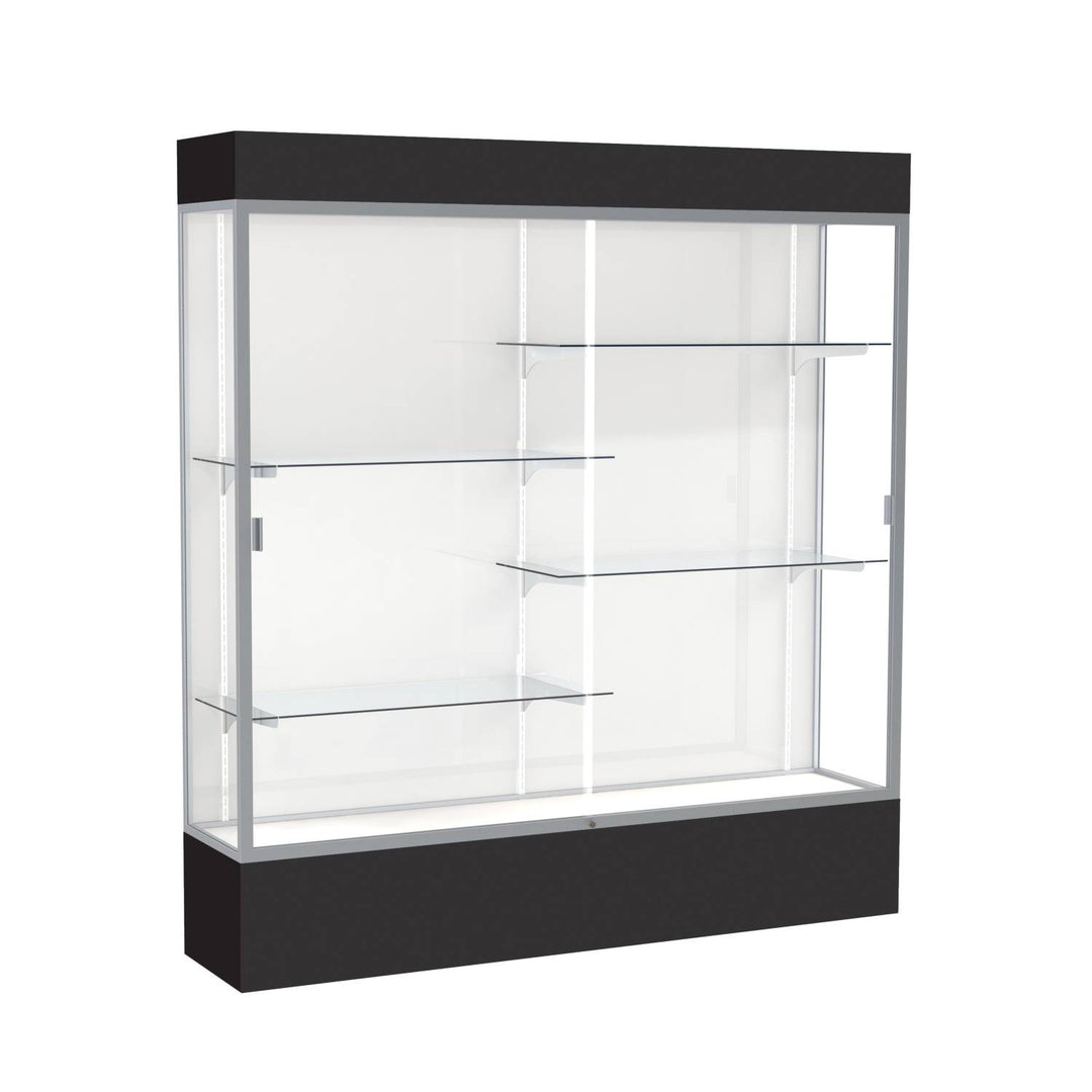 Spirit Display Case 72"L x 72"H x 16"D with Light Cornice
