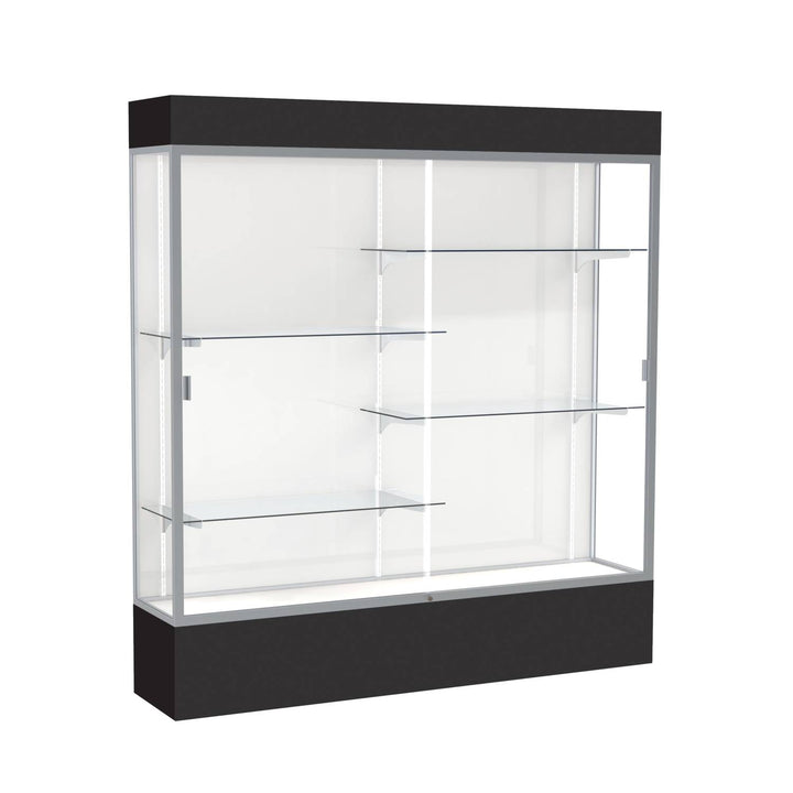 Spirit Display Case 72"L x 72"H x 16"D with Light Cornice