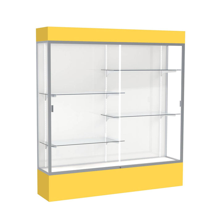 Spirit Display Case 72"L x 72"H x 16"D with Light Cornice