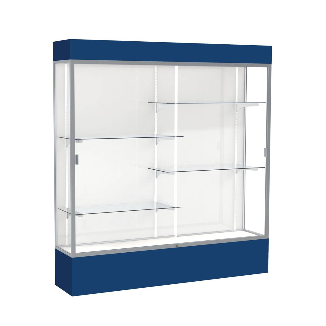 Spirit Display Case 72"L x 72"H x 16"D with Light Cornice