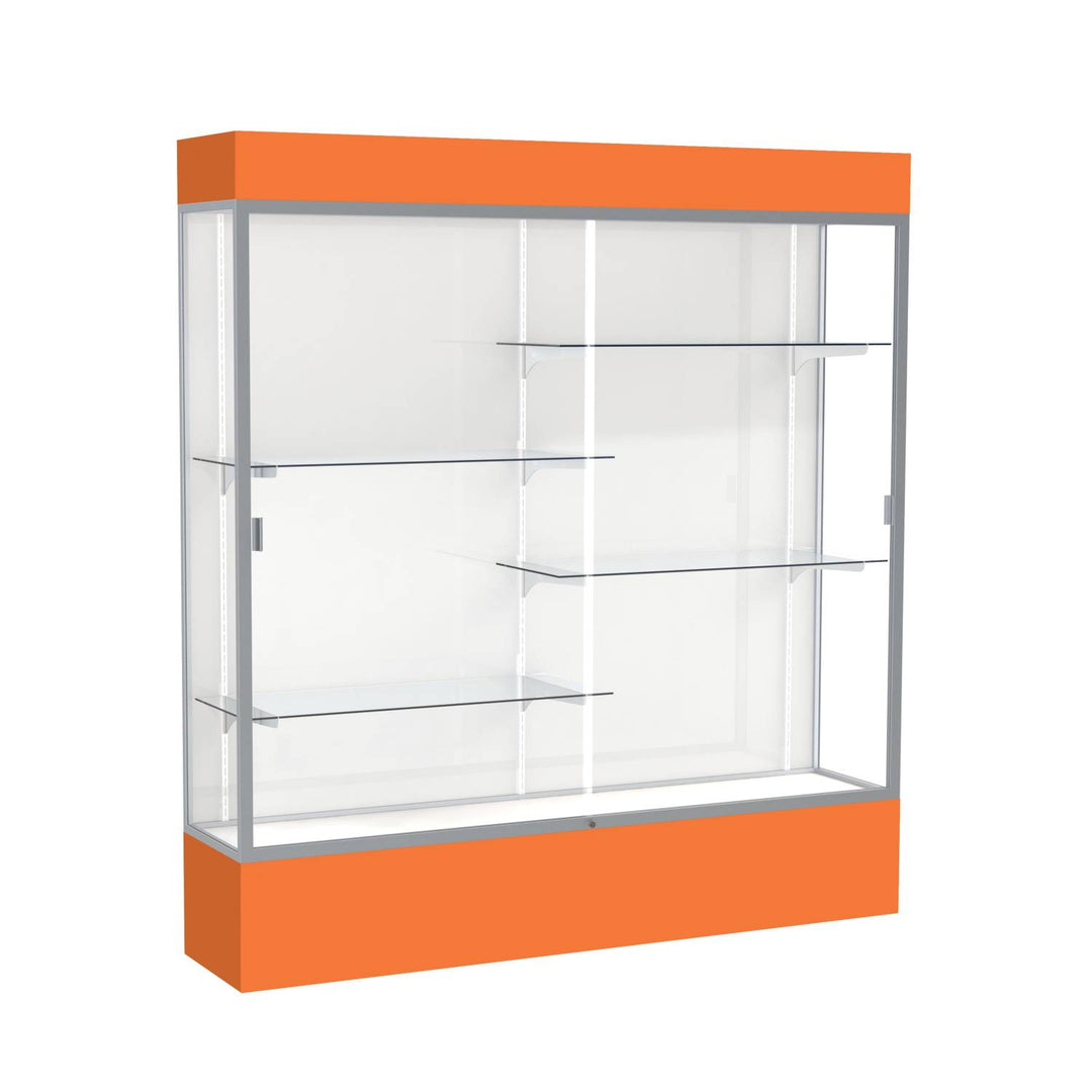 Spirit Display Case 72"L x 72"H x 16"D with Light Cornice