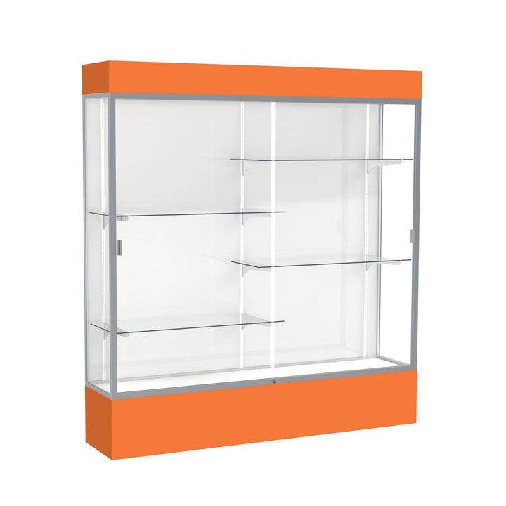 Spirit Display Case 72"L x 72"H x 16"D with Light Cornice