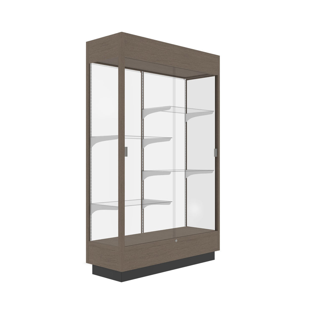Heritage Display Case - Hardwood Finish 48"w x 70"h