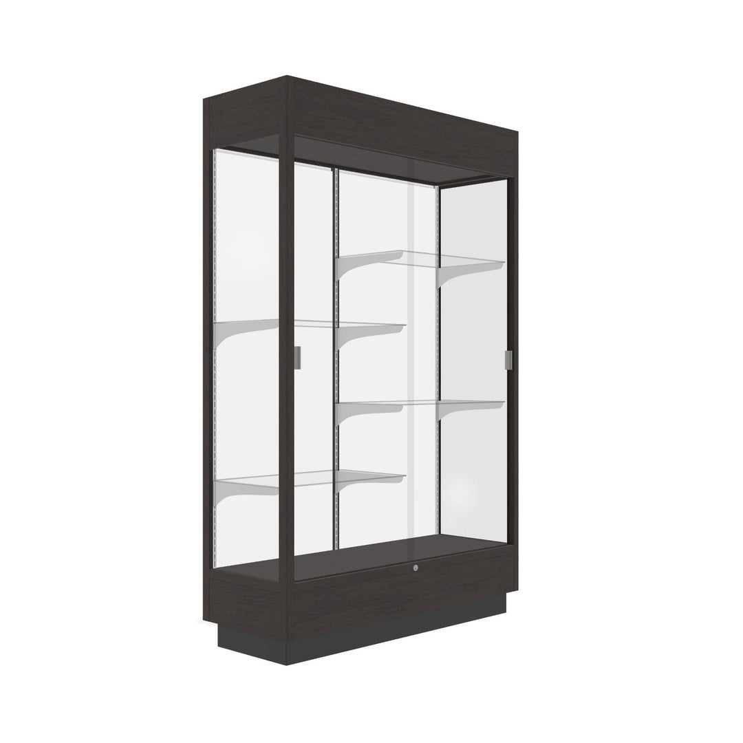 Heritage Display Case - Hardwood Finish 48"w x 70"h