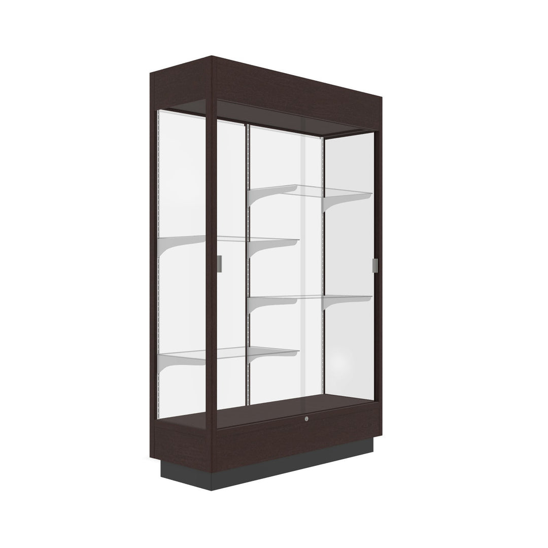 Heritage Display Case - Hardwood Finish 48"w x 70"h
