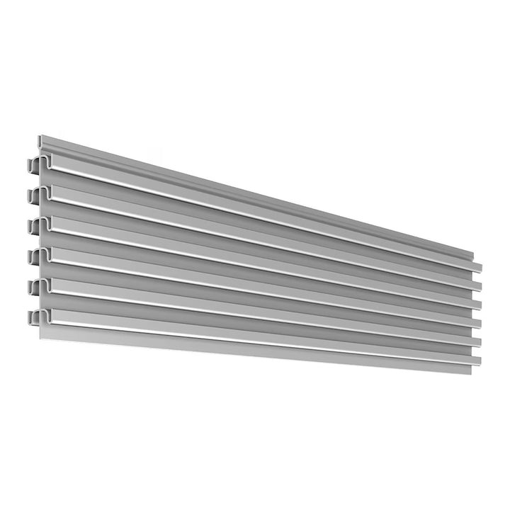 Aluminum Slatwall 1" O.C. 6"H x 96"L 2-Sided