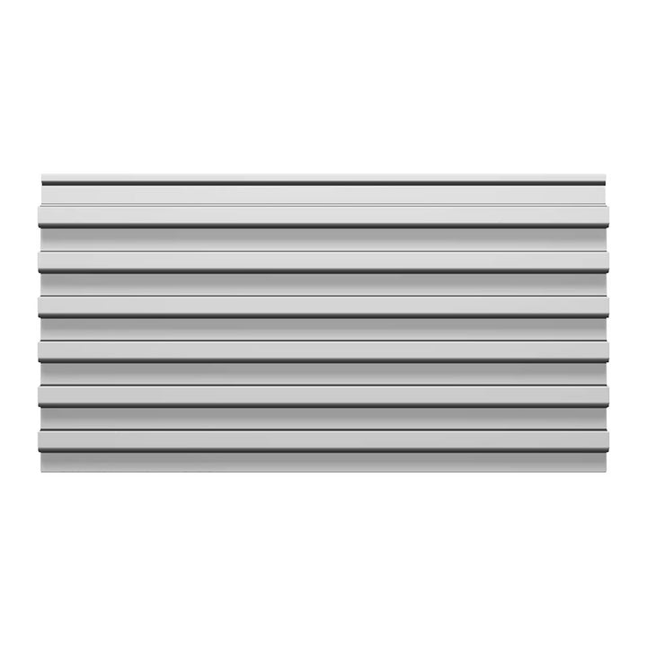Aluminum Slatwall Panel 1" O.C. 6"H x 96"L Flat Back