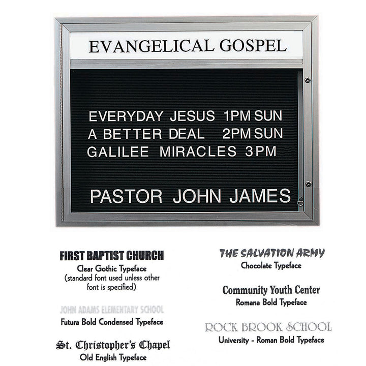 Community Message Board with Satin Aluminum Frame  - Double Sided