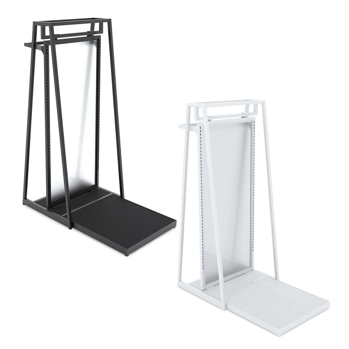 Aspect 24" Floor Merchandiser with Hang Bar and Mannequin Platform - Kit 5