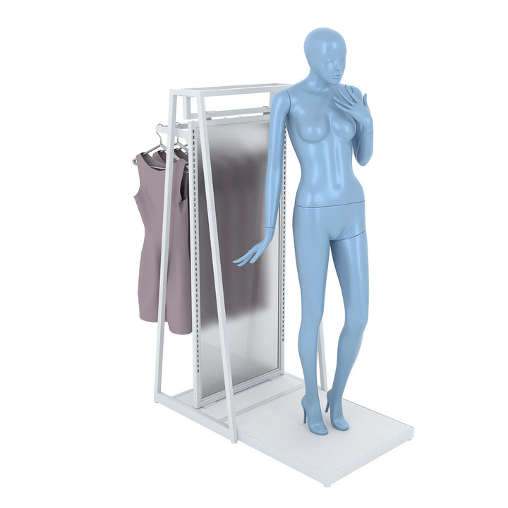 Aspect 24" Floor Merchandiser with Hang Bar and Mannequin Platform - Kit 5