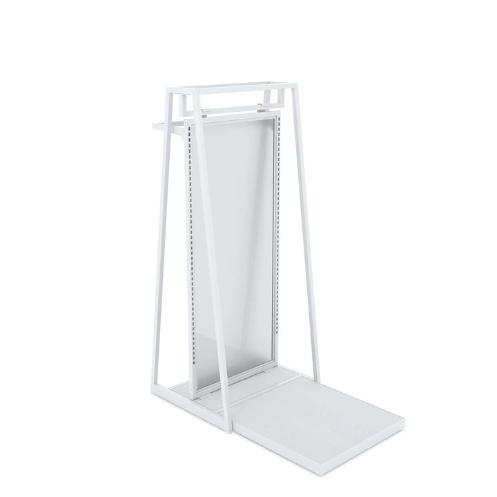 Aspect 24" Floor Merchandiser with Hang Bar and Mannequin Platform - Kit 5