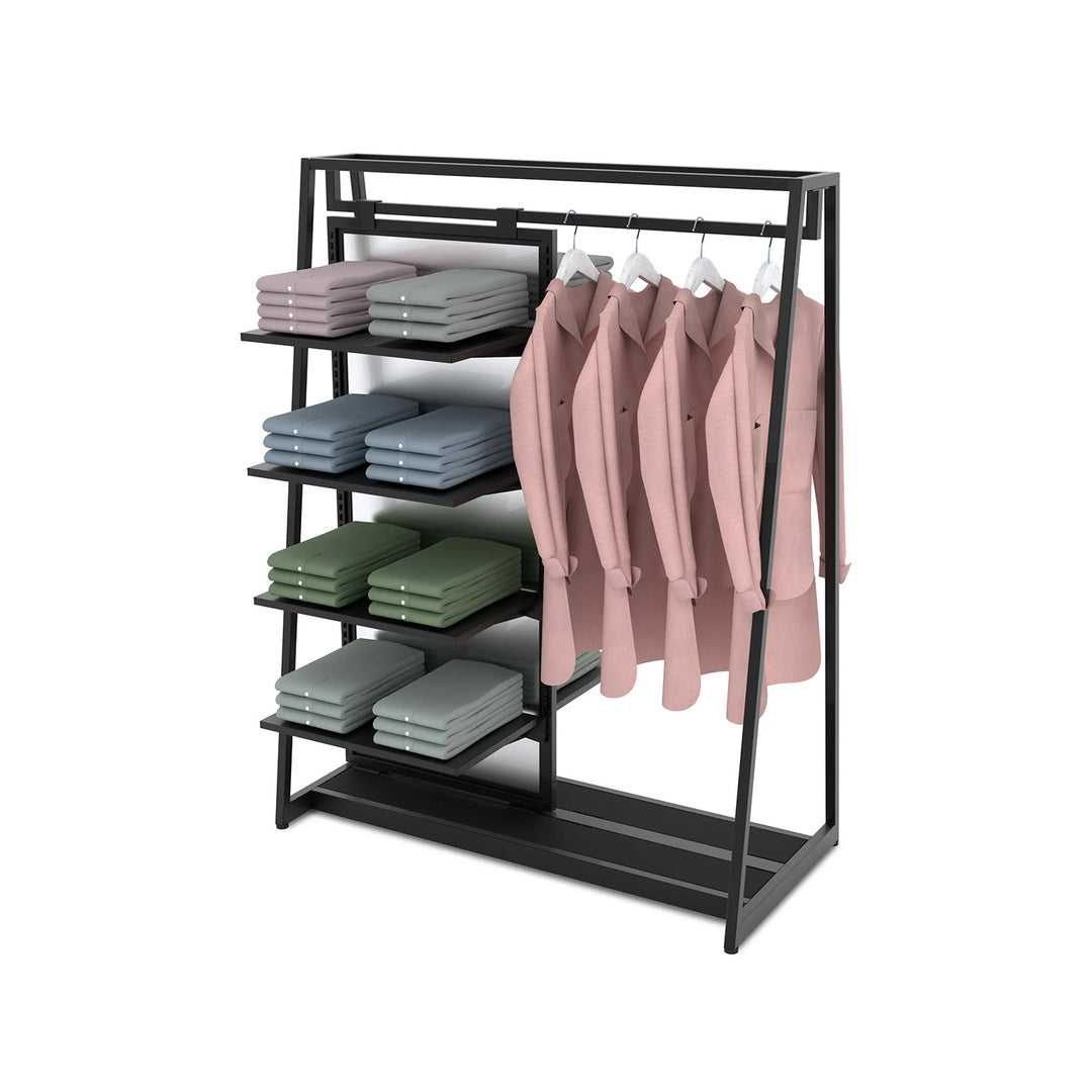 Aspect 48" Floor Merchandiser with Hanging and Shelving - Kit 2