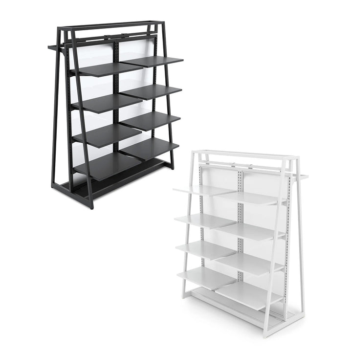 Aspect 48" Floor Merchandiser with High-Capacity Hanging and Shelving - Kit 3