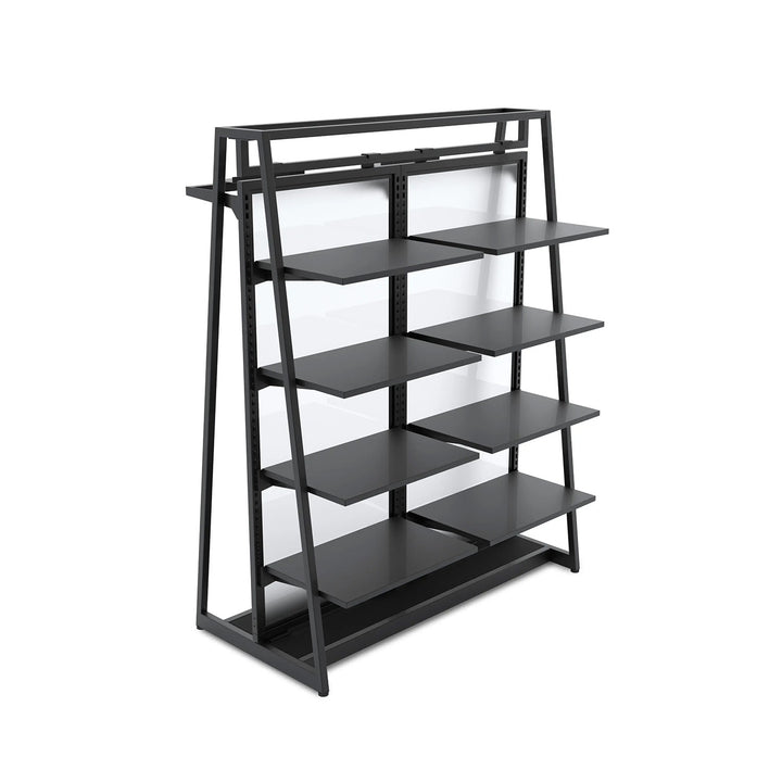 Aspect 48" Floor Merchandiser with High-Capacity Hanging and Shelving - Kit 3
