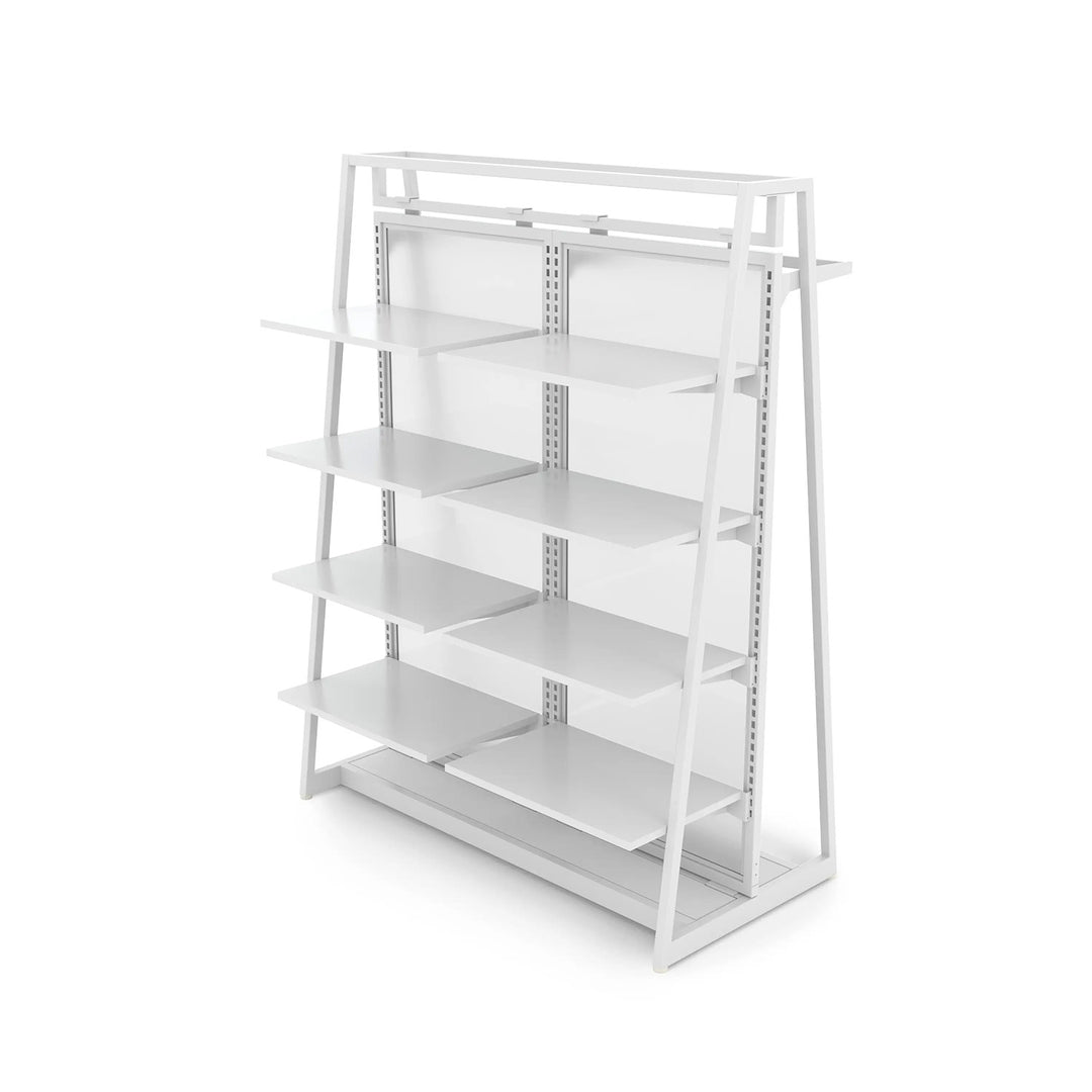 Aspect 48" Floor Merchandiser with High-Capacity Hanging and Shelving - Kit 3