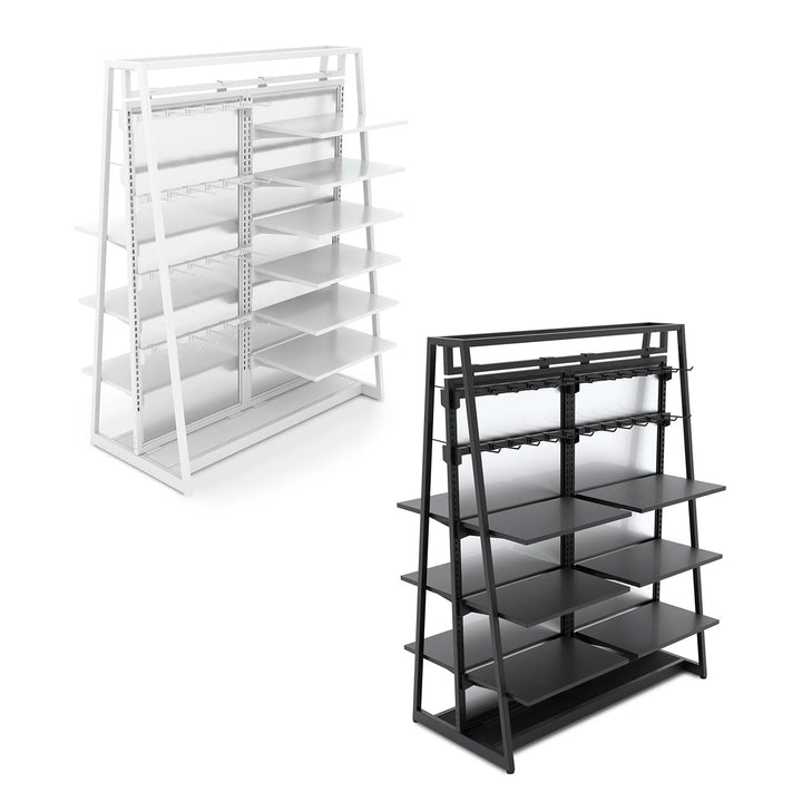 Aspect 48" Floor Merchandiser with Display Hooks and Shelves - Kit 4