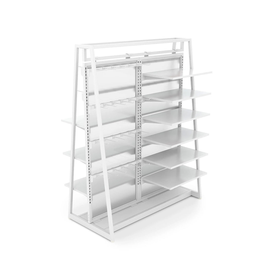 Aspect 48" Floor Merchandiser with Display Hooks and Shelves - Kit 4