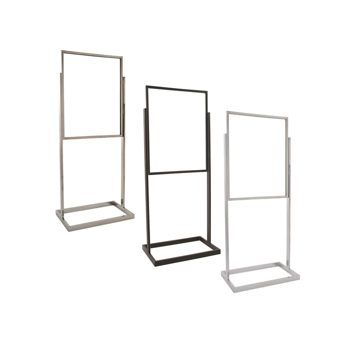 22" x 28" Single Bulletin Sign Holder with Rectangular Tubing Base