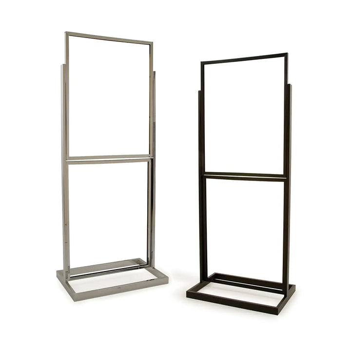 22" x 28" Double Bulletin Sign Holder with Rectangular Tubing Base