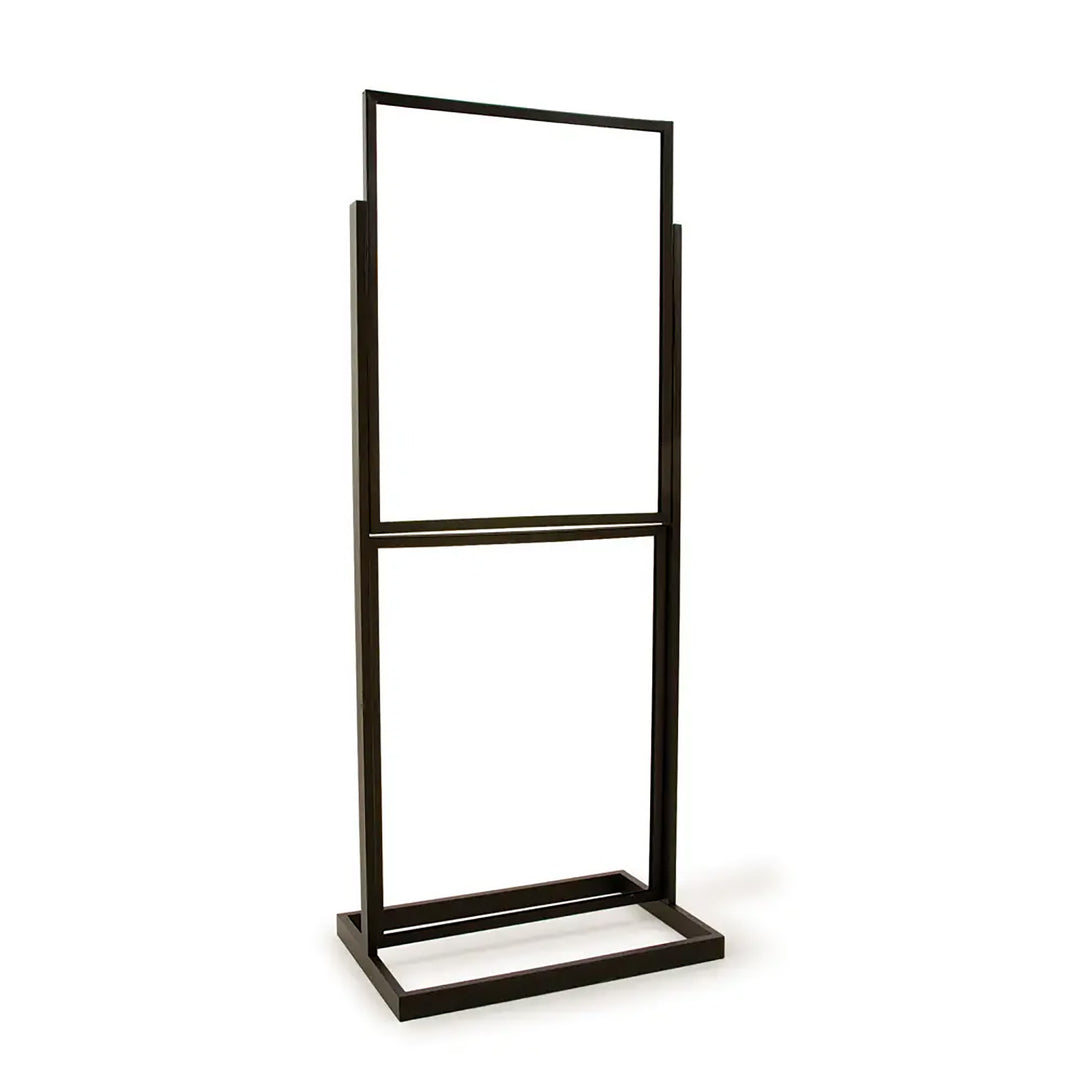 22" x 28" Double Bulletin Sign Holder with Rectangular Tubing Base