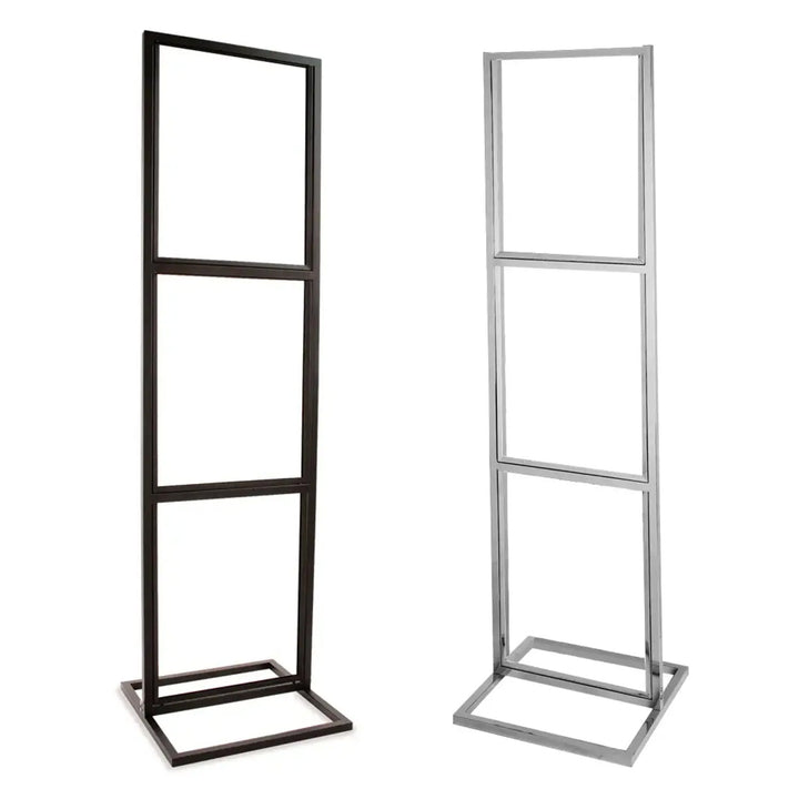 22" x 28" Triple Bulletin Sign Holder with Rectangular Tubing Base