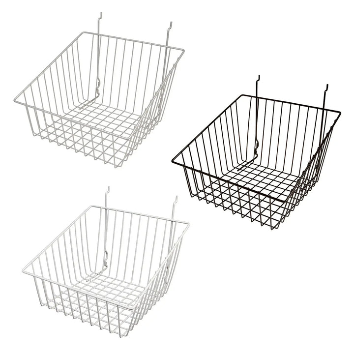 Slatwall Sloped Front Basket - Pack of 6