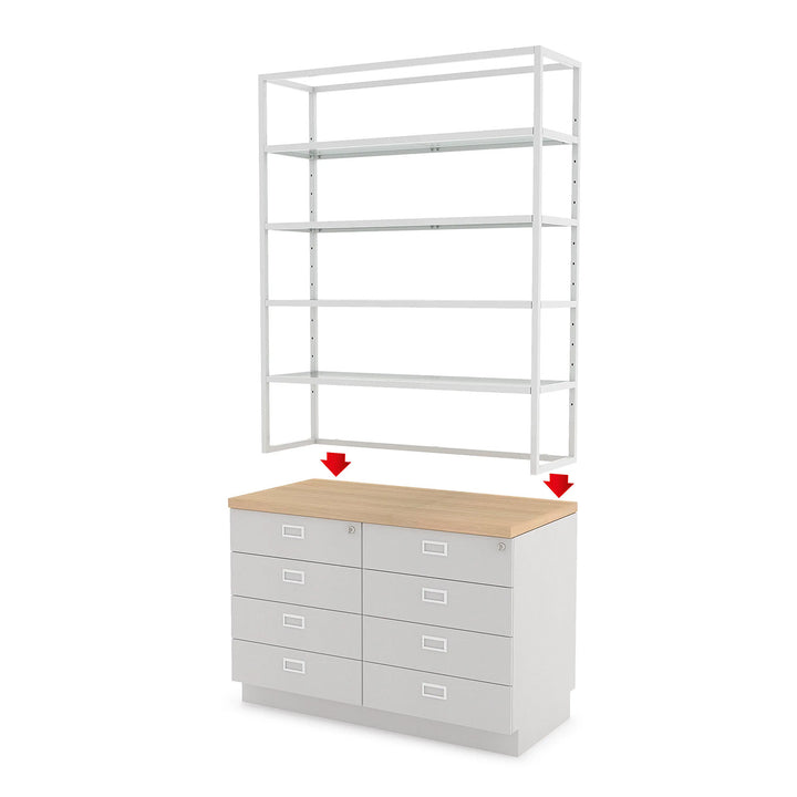 Retail Shelf Merchandiser Unit for the Deluxe Cash Wrap Retail Counter Drawer Unit