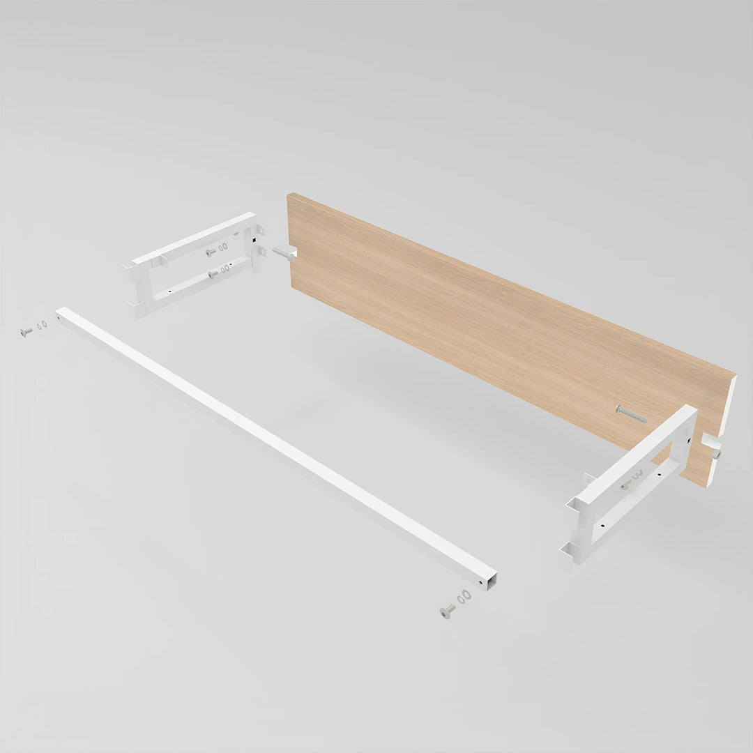 Raw Oak Front Privacy Panels For Display Cabinet With Storage Drawers