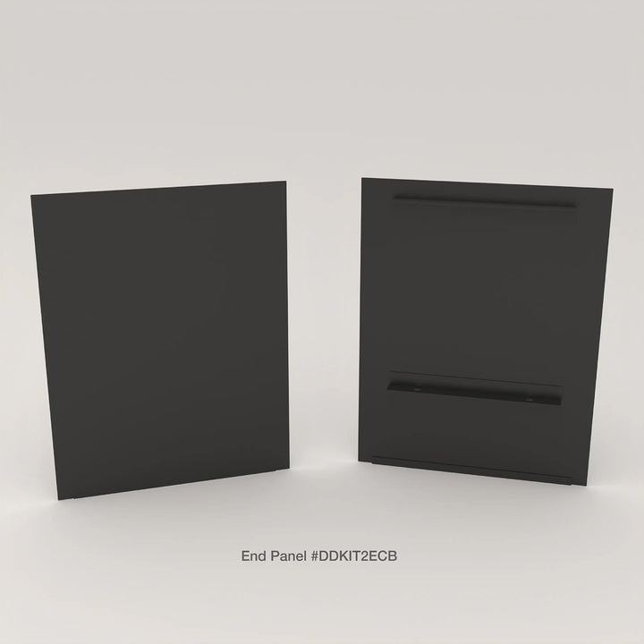 Black End Panels For Display Table Storage Cabinet with Drawers