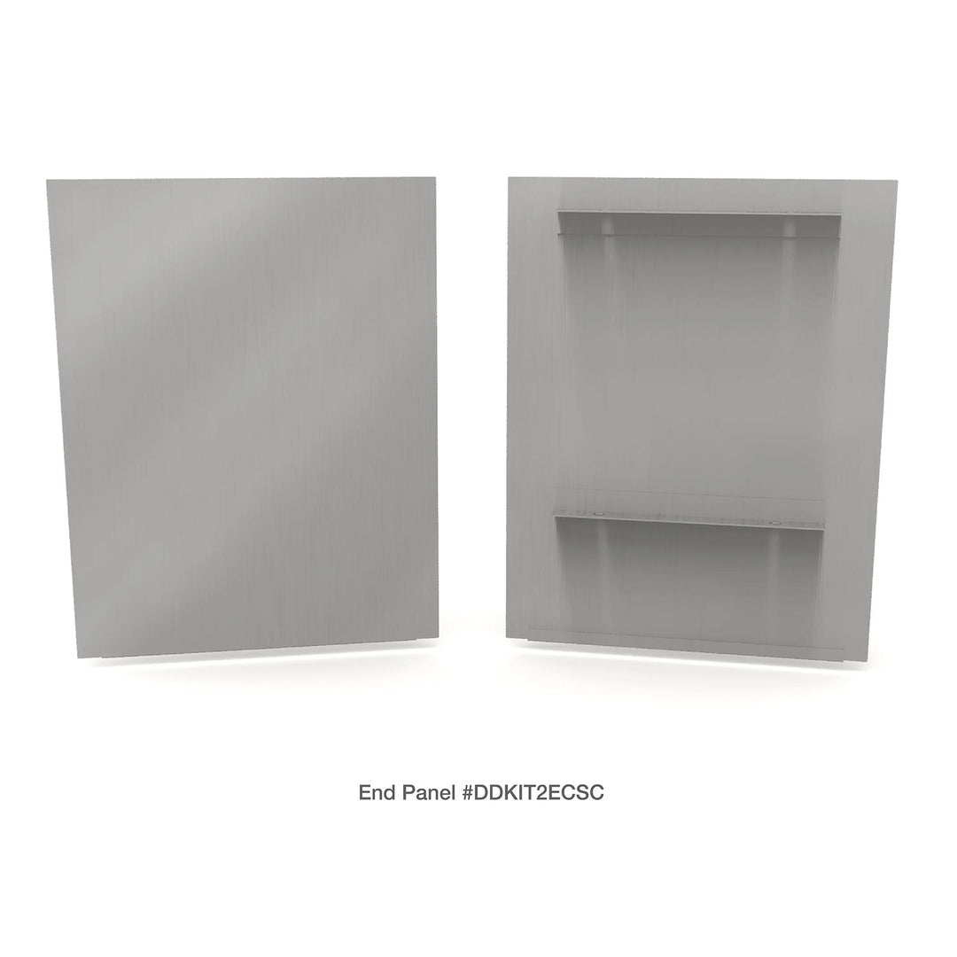 Satin Chrome End Panels For Display Table Storage Cabinet with Drawers