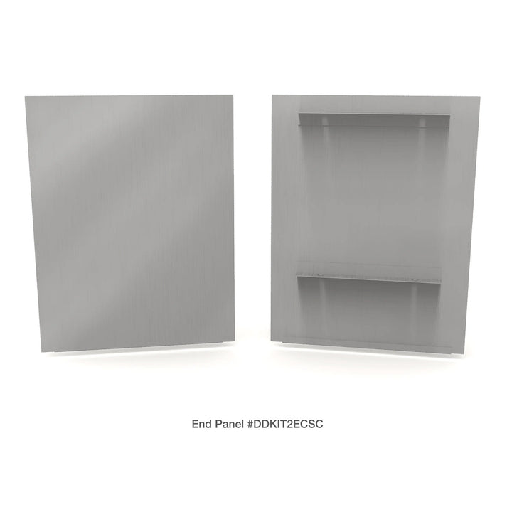 Satin Chrome End Panels For Display Table Storage Cabinet with Drawers