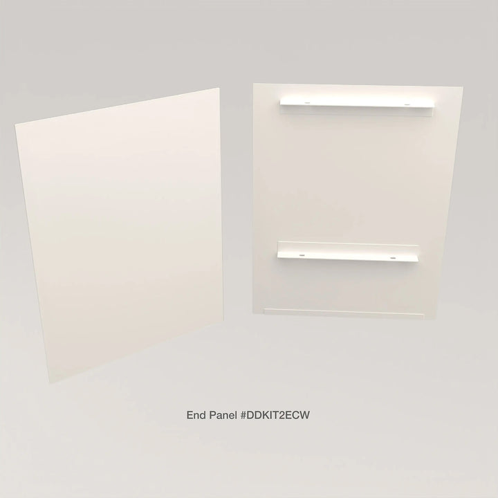 White End Panels For Display Table Storage Cabinet with Drawers