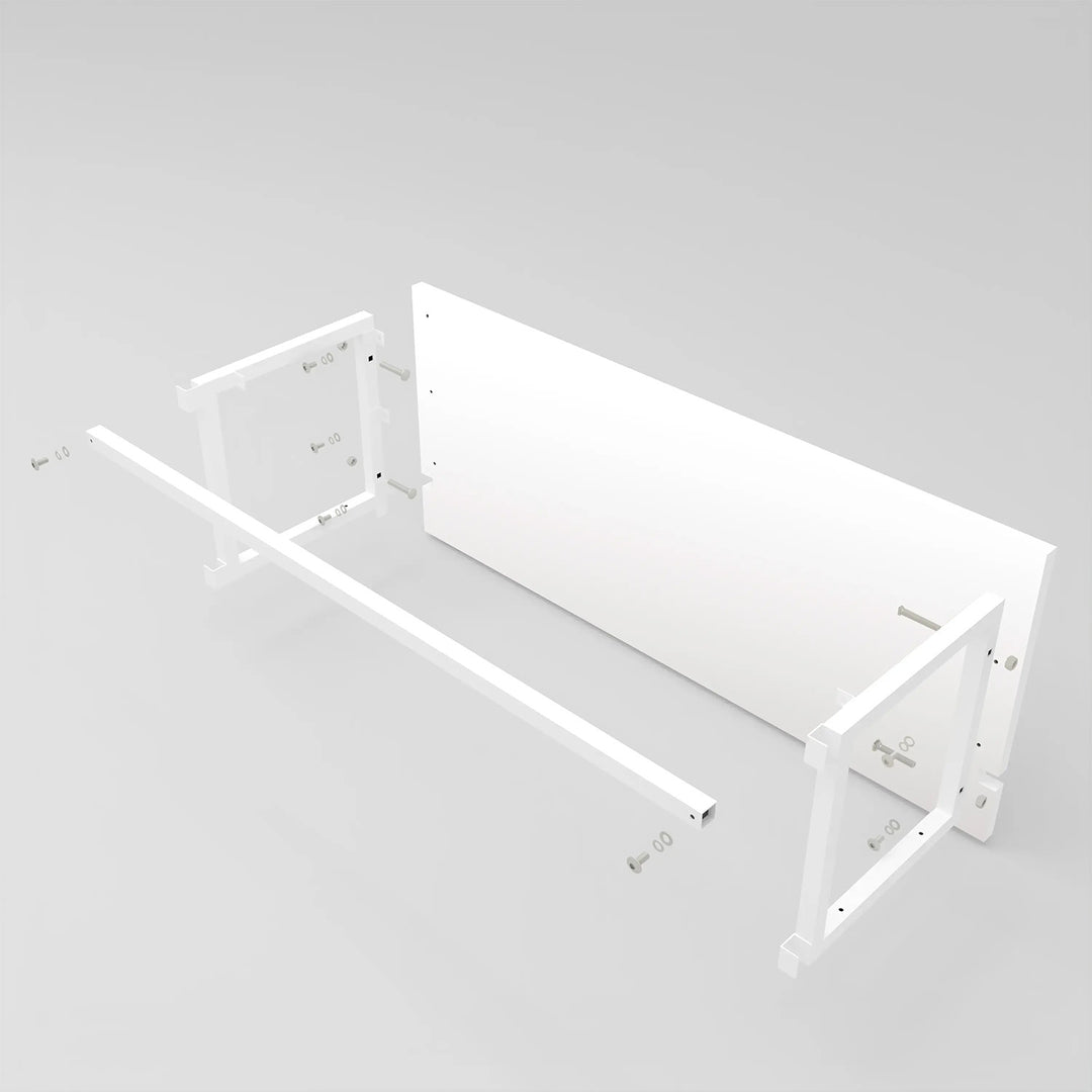 White Front Privacy Panels For Display Table Storage Cabinet with Drawers