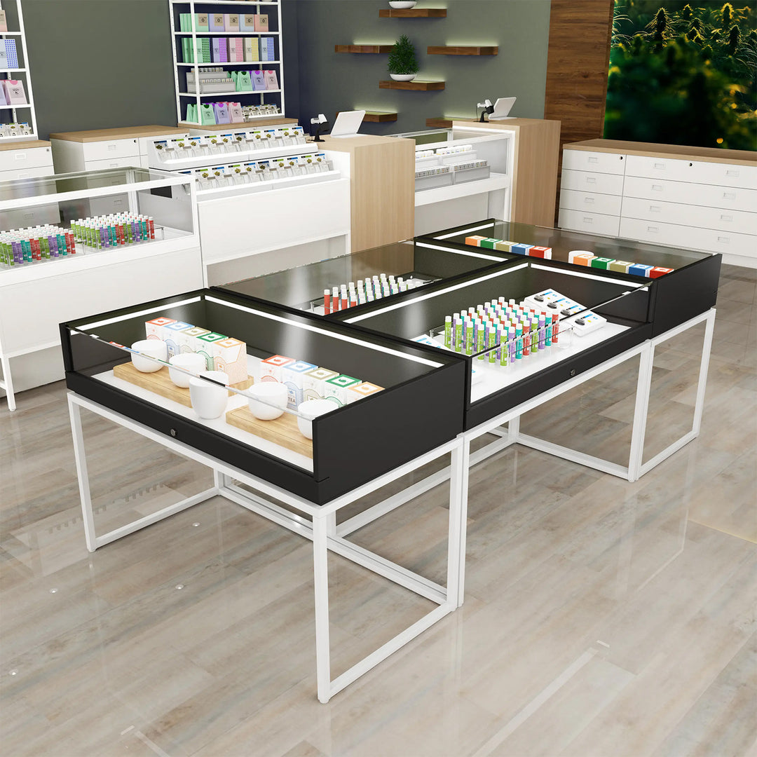 Deluxe Retail Display Case with Open Base