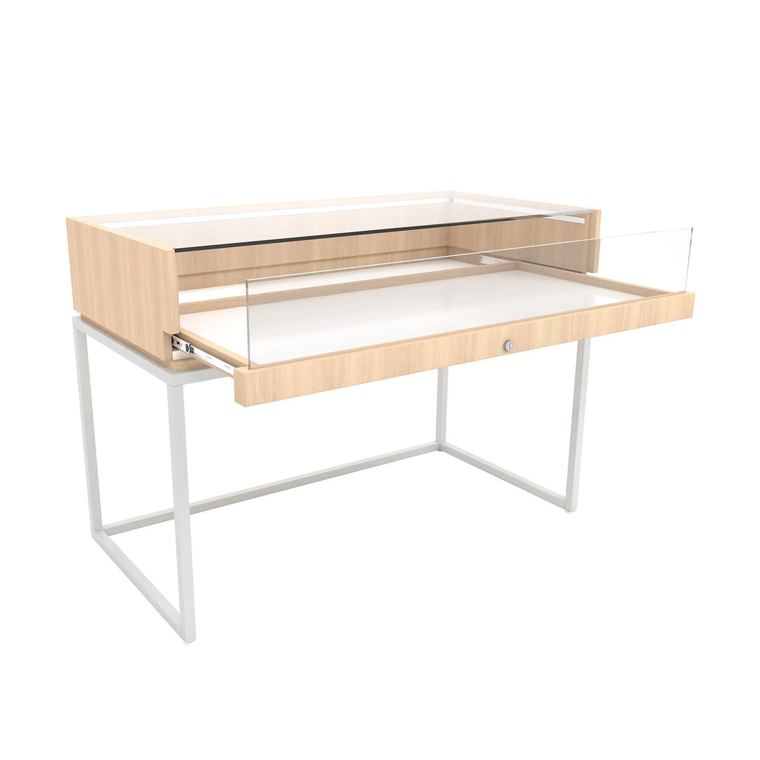 Deluxe Retail Display Case with Open Base