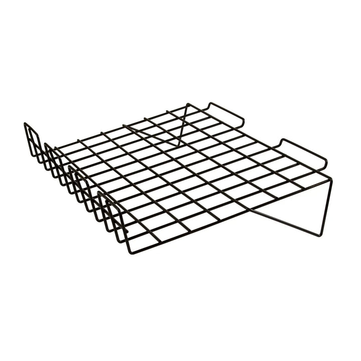 22-1/2"W x 14"L Sloping Wire Shelf with 3" Lip for Slatwall - 6 Pack