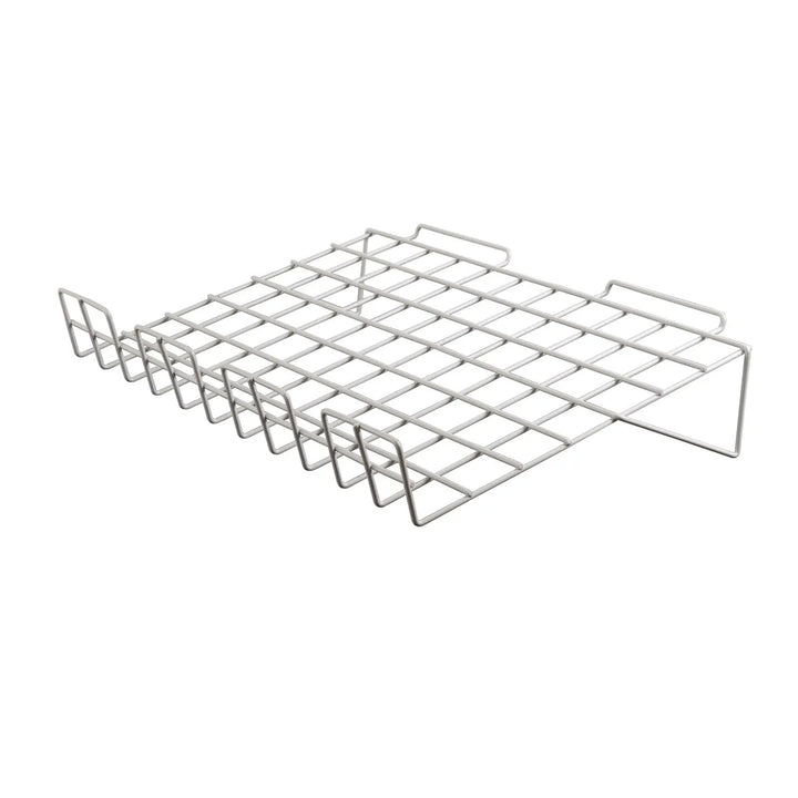 22-1/2"W x 14"L Sloping Wire Shelf with 3" Lip for Slatwall - 6 Pack