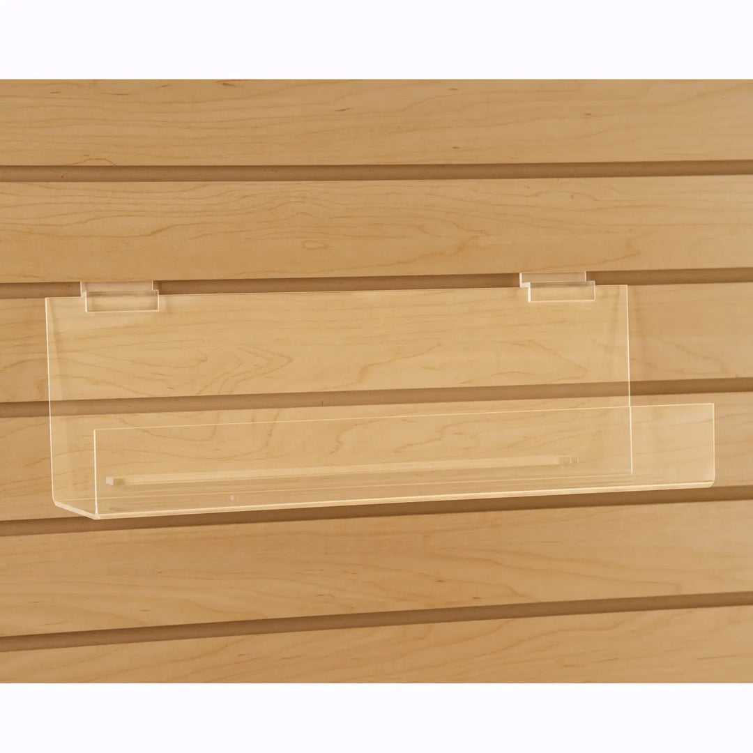 Acrylic Book Shelf with 2" Lip for Slatwall