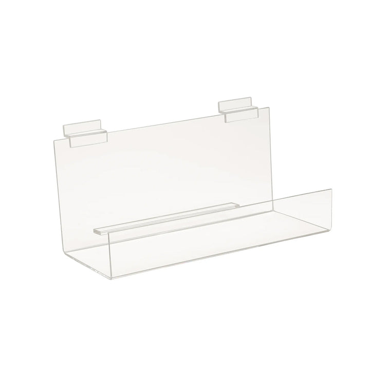 Acrylic Book Shelf with 2" Lip for Slatwall