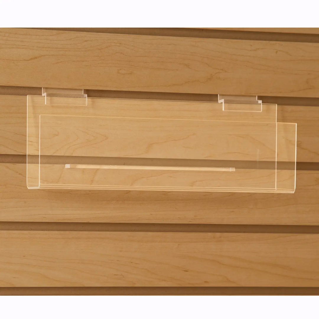 Acrylic Greeting Card Shelf with 3" Lip for Slatwall