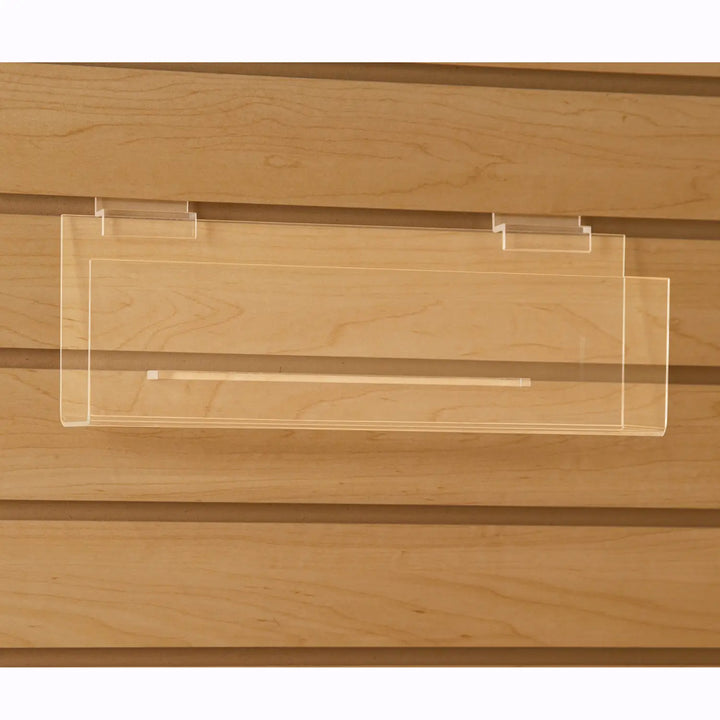 Acrylic Greeting Card Shelf with 3" Lip for Slatwall