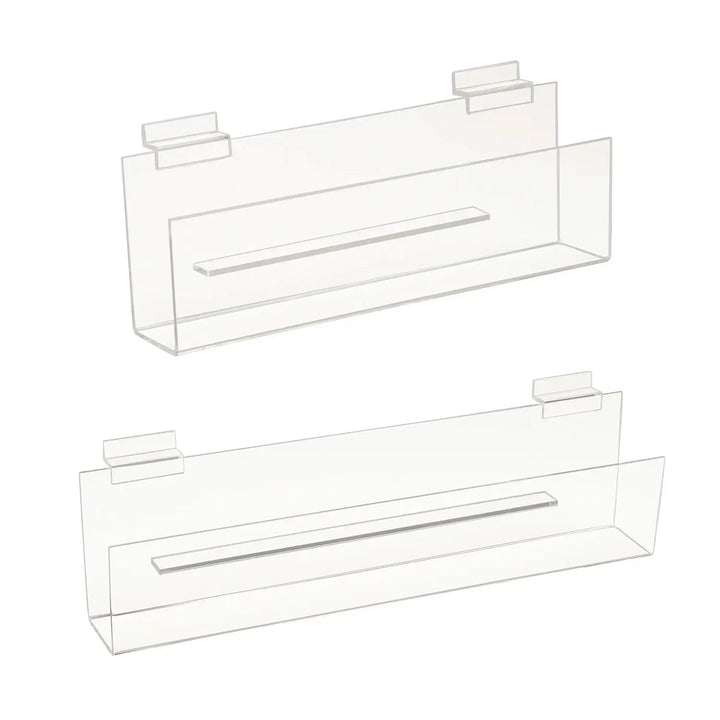 Acrylic Greeting Card Shelf with 3" Lip for Slatwall